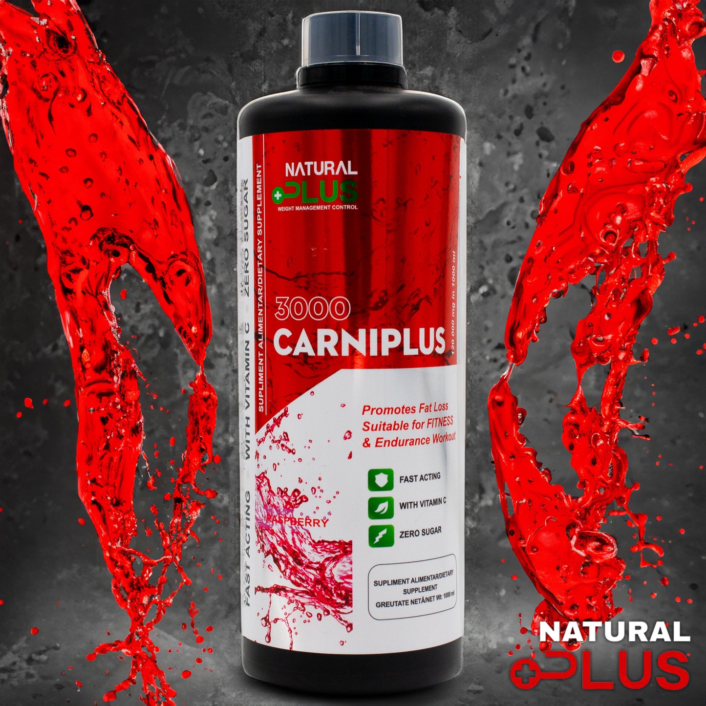 Carni Plus 3000 - 1 l - Himbeere