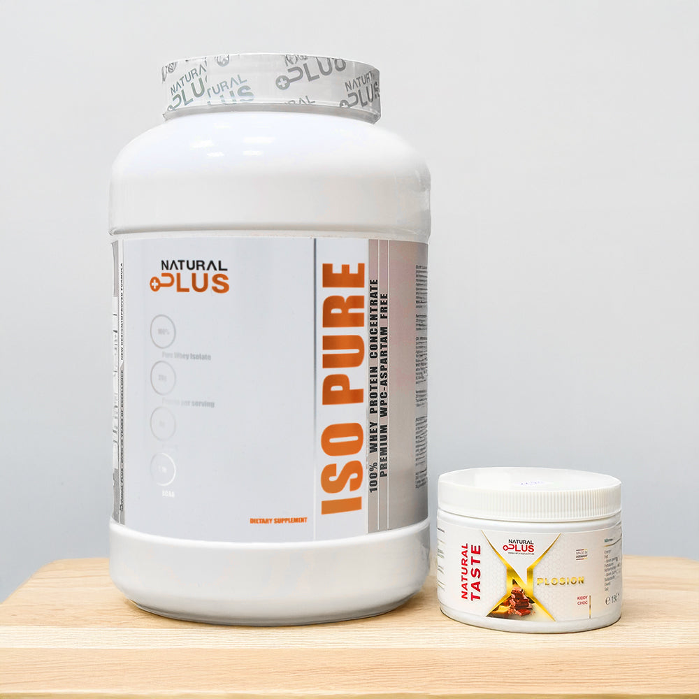 Iso Pure Protein Pulver 2kg + Geschmackspulver Bundle