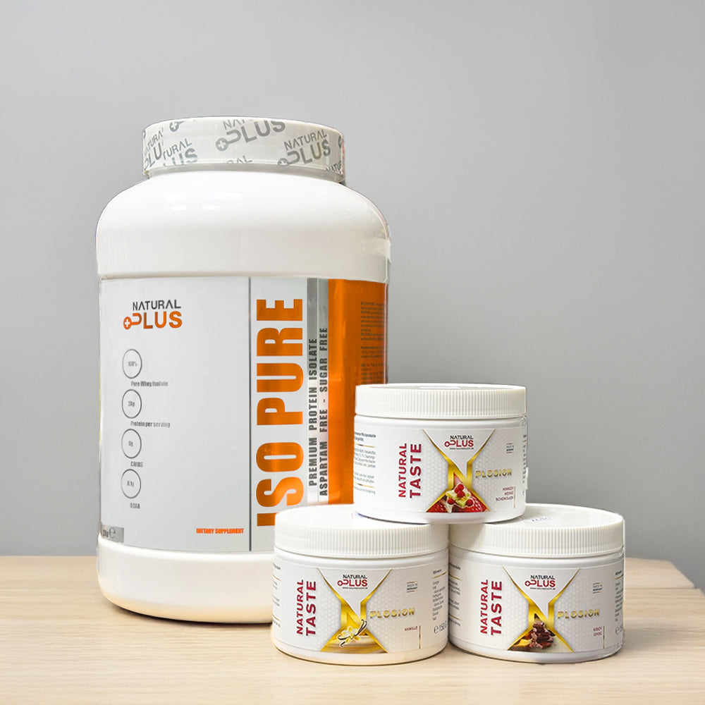 Flavor Trio Bundle - 2 kg Neutral Iso Pure + 3 Flavor Powder deiner Wahl!